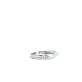 14k White Gold .25ct G SI1 Round Diamond Curved Band